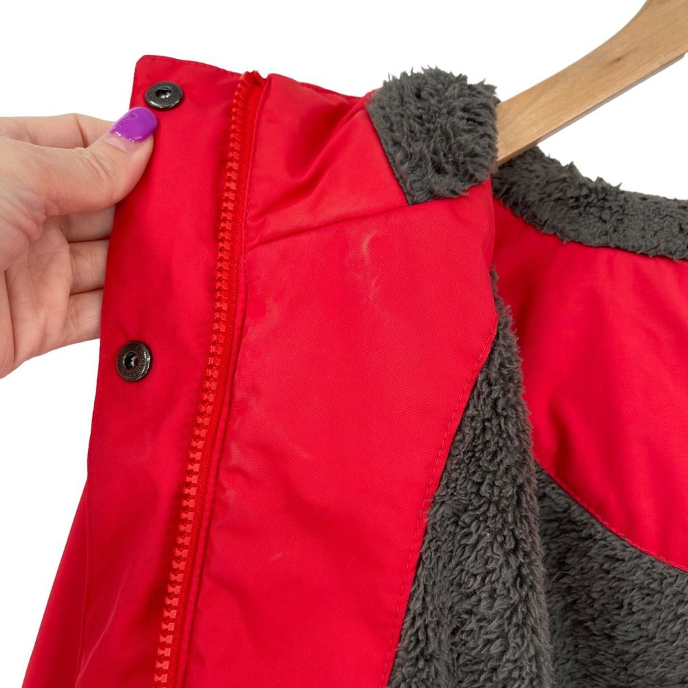 L.L. Bean Winter Warmer Jacket Fleece Lined Hooded Red 271138 Women 1X Regular - Picture 11 of 12